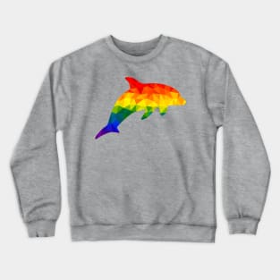 Rainbow Dolphins Crewneck Sweatshirt